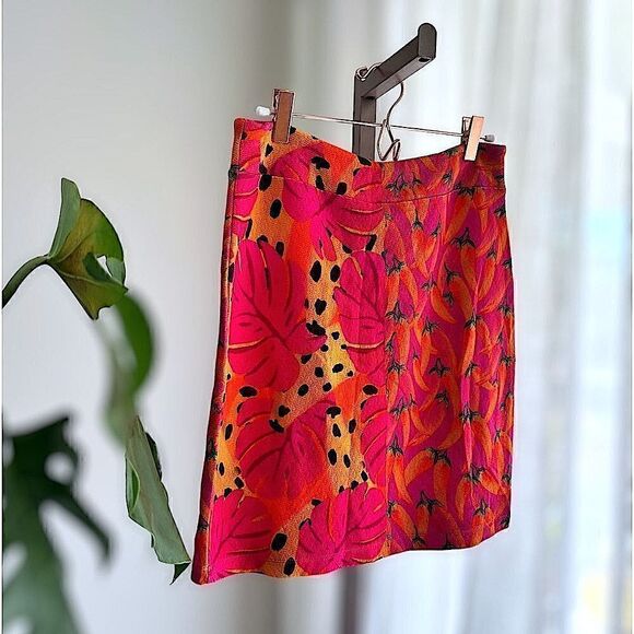 FARM RIO ANTHROPOLOGIE Pepper Fruit Snack Hipster Banana Art Polka Mini Skirt XS - Picture 3 of 15